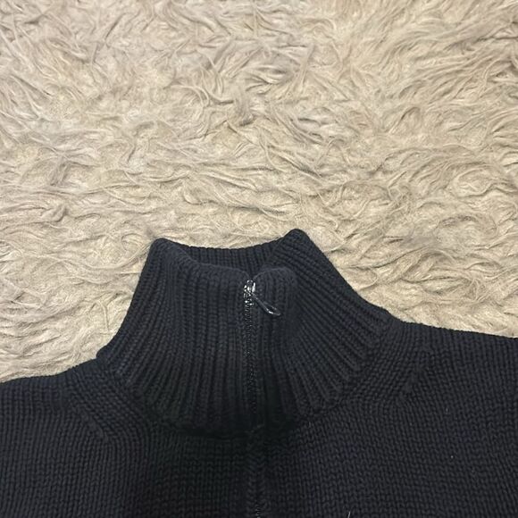 Jcrew women’s thick‎ cotton navy blue zip up sweater - Picture 2 of 4